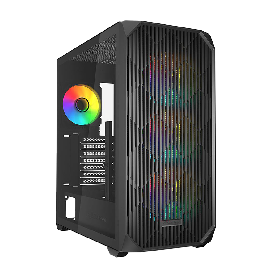 Kućište SHARKOON gaming, AK3 RGB Black ATX, ventilator 4x120mm