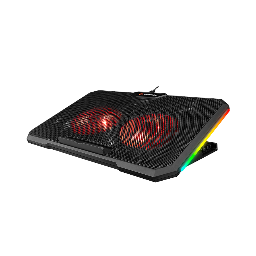 Postolje za notebook gaming Rampage AD-RC12 GAMEZONE Black 2 Fan 2 USB RGB Illuminated 15