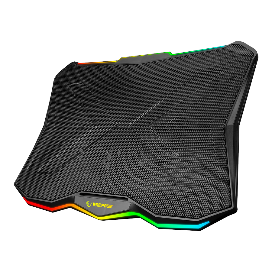 Postolje za notebook gaming Rampage AD-RC8 SHOWY Black 180mm Fan 15-17