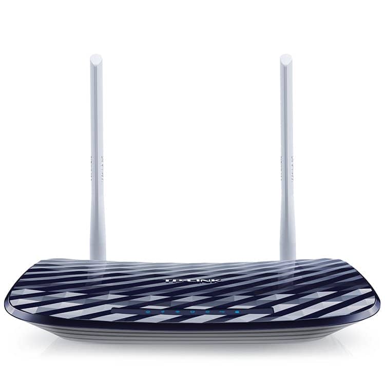Router TP-Link Archer C20 AC750 Dual Band Wireless Router, Mediatek, 433Mbps at 5GHz + 300Mbps at 2.4GHz, 802.11ac/a/b/g/n,1 x 10/100M WAN + 4 x 10/100M LAN, Wireless On/Off, 1 USB 2.0 port, 2 fixed antennas