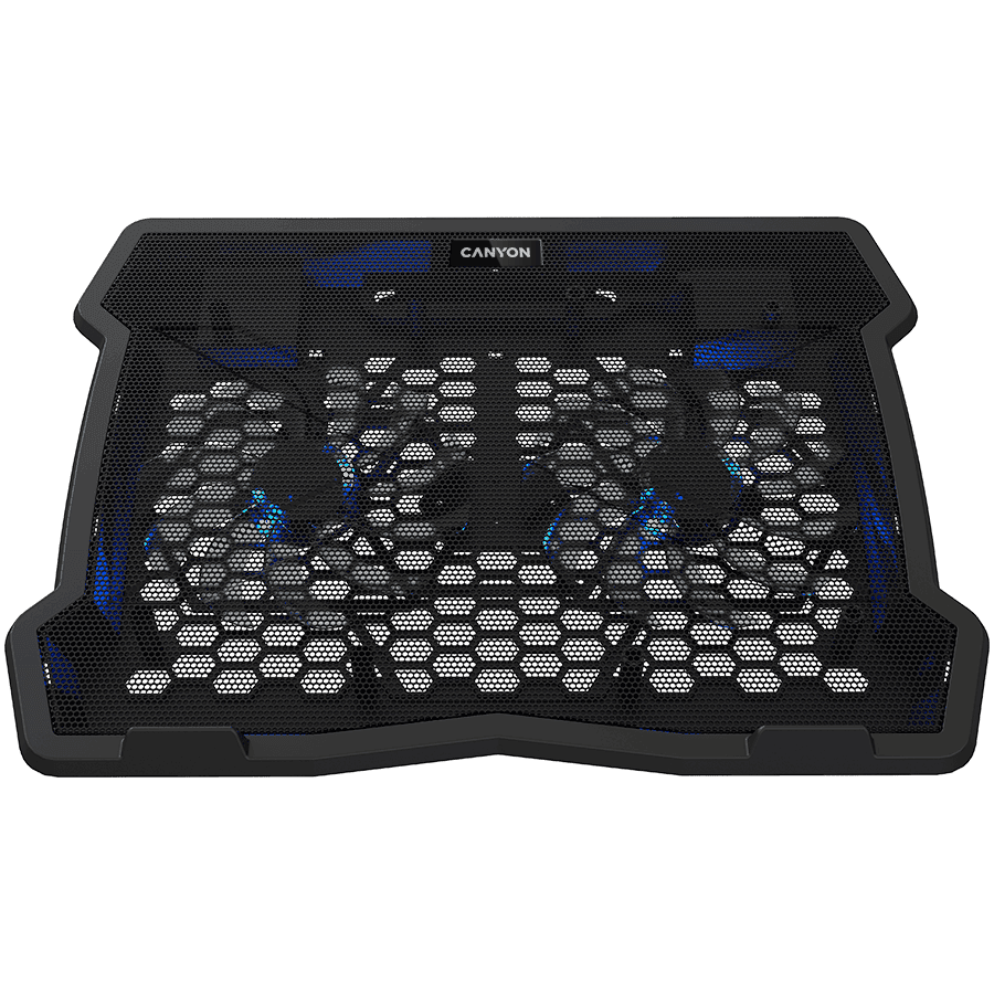 CANYON NS03, Cooling stand dual-fan with 2x2.0 USB hub, support up to 10”-15.6” laptop, ABS plastic and iron, Fans dimension:125*125*15mm(2pcs), DC 5V, fan speed: 800-1000RPM, size:340*265*30mm, 435g
