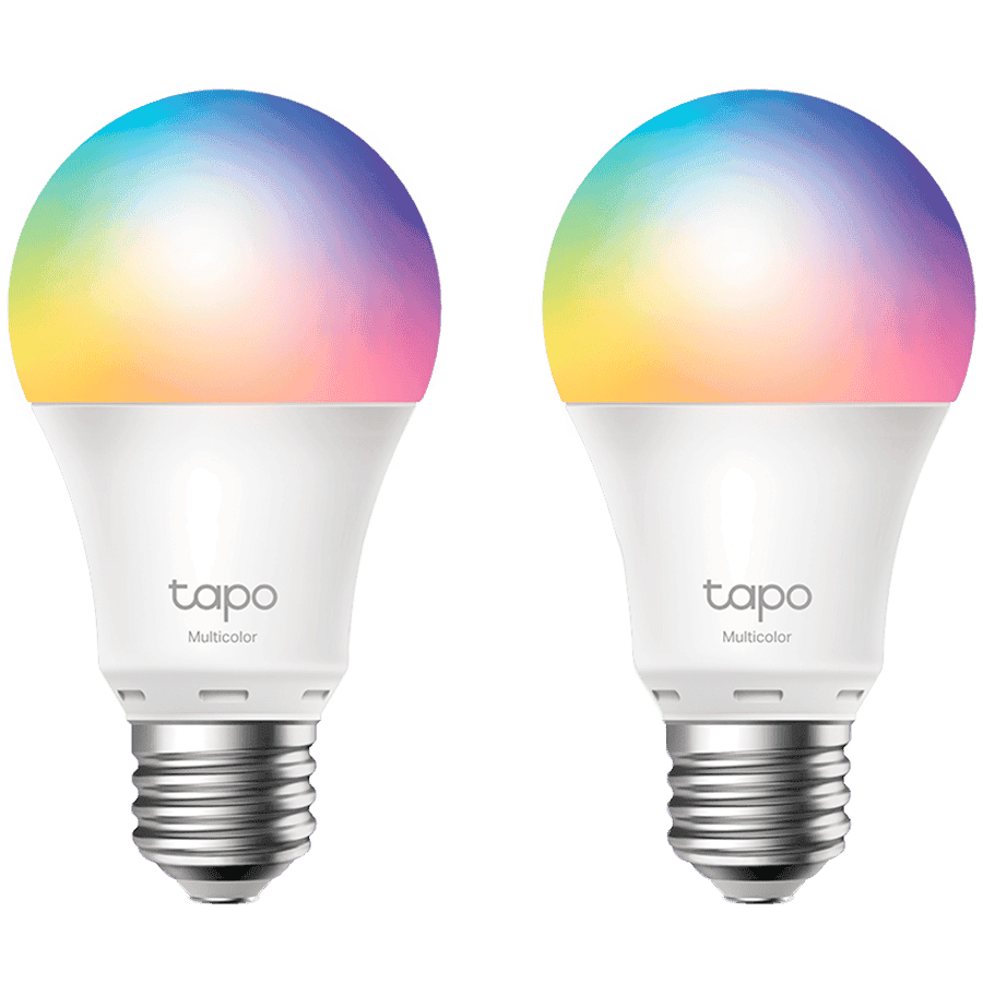 TP-Link Tapo L530E Smart Wi-Fi Light Bulb, Multicolor, 2.4 GHz, IEEE 802.11b/g/n, E27 Base, 220–240 V, 50/60 Hz, 2,500 K – 6,500 K, Multicolor, No Hub Required, Voice Control (works with Amazon Alexa and Google Assistant), Remote Control, 2 PACK