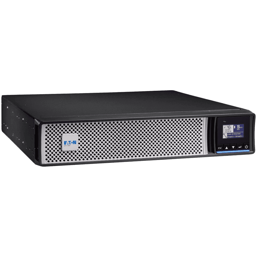 Eaton UPS 5PX 3000VA/3000W; 2U; Rack/tower, Line Interactive; Input: C20, Output: (8) C13, (2) C19, Rack-mounting/Tower kit; LCD display; 1 slot for card ;  Compatible with Virtual enviroments; Warranty: 3yr on electronics, 2 yr on battery