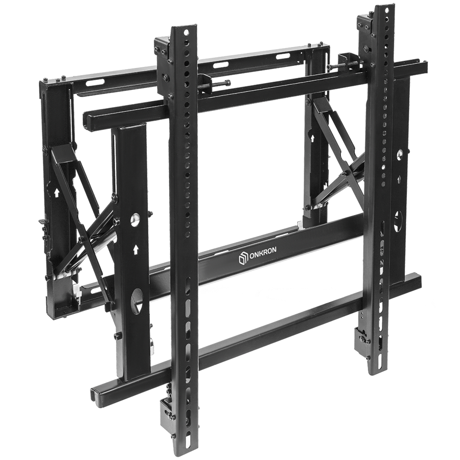 ONKRON Professional Wall Mount Solution for Video Walls Pop Out System 50''-70'', Black