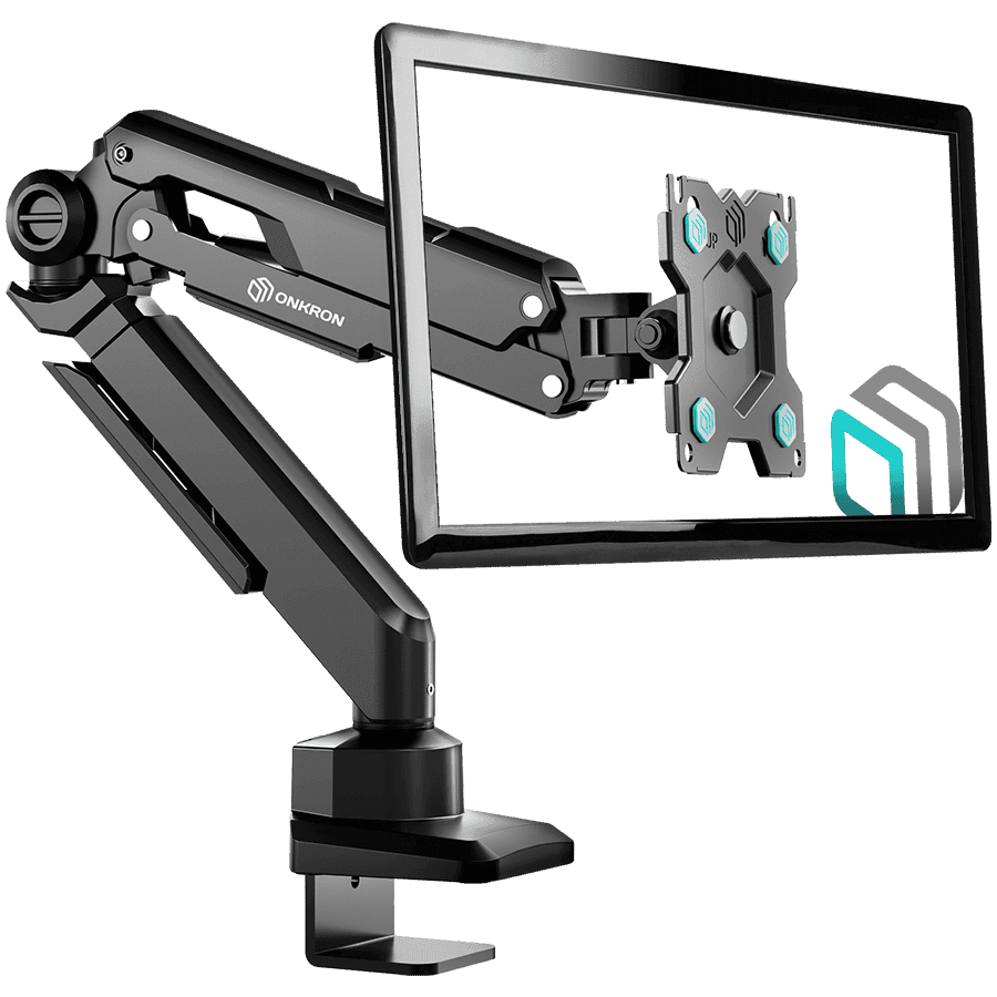 ONKRON Monitor Arm Desktop Mount for 13” to 34-Inch LCD LED Screens up to 10 Kg, Black