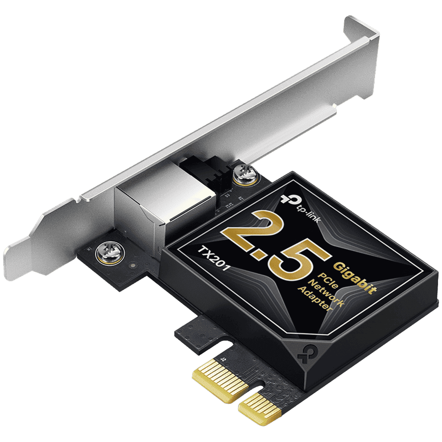 TP-Link TX201 2.5 Gigabit PCI Express Network Adapter, PCIe 2.1 ×1, Support 2.5/1 Gbps and 100 Mbps Network Standards, Low-Profile and Full-Height Brackets, Fully compatible with Windows 11/10/, Windows Servers 2022/2019/2016/2012 R2/2012/2008 R2