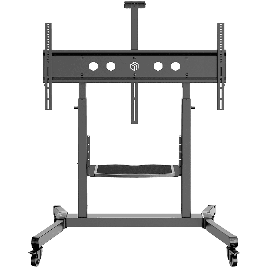 ONKRON Mobile TV Stand Rolling TV Cart for 50 to 100-Inch Screens up to 120 kg, black