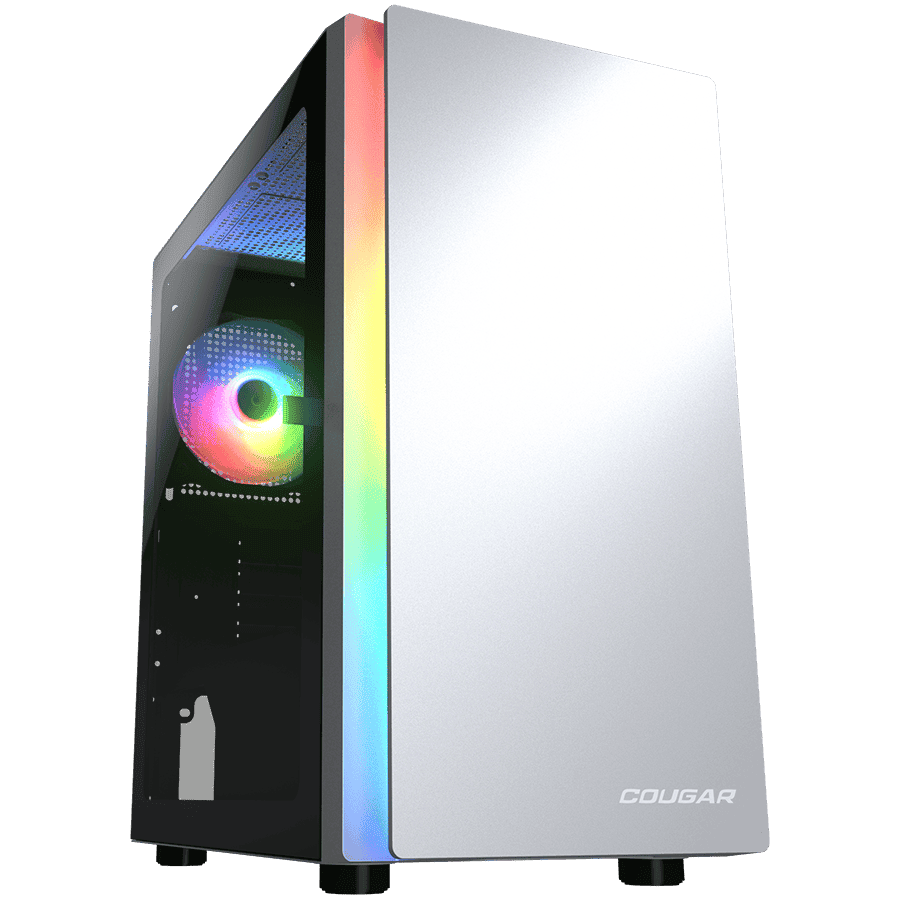 COUGAR PURITY RGB PC Case, Mini Tower, White