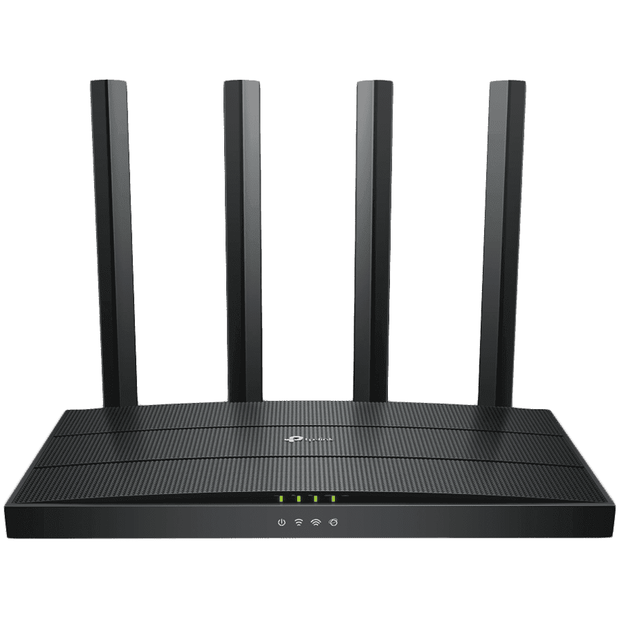TP-Link Archer AX12 AX1500 Dual-Band Wi-Fi 6 Router, 300 Mbps at 2.4 GHz + 1201Mbps at 5 GHz, 4× Antennas, 1GHz Dual Core CPU, 1× G WAN Port + 3× G LAN Ports, 1024-QAM, OFDMA,Tether App,WPA3,AP Mode,IPv6 Support,IPTV, Beamforming,VPN server