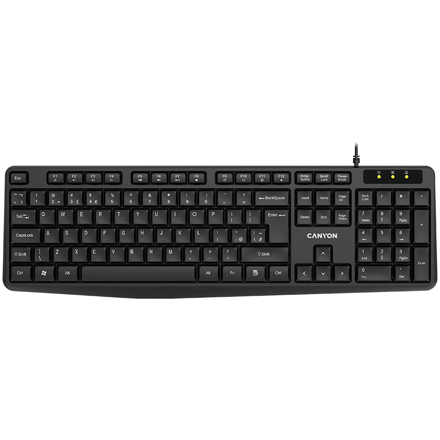 CANYON keyboard KB-1 EN/AD Wired Black