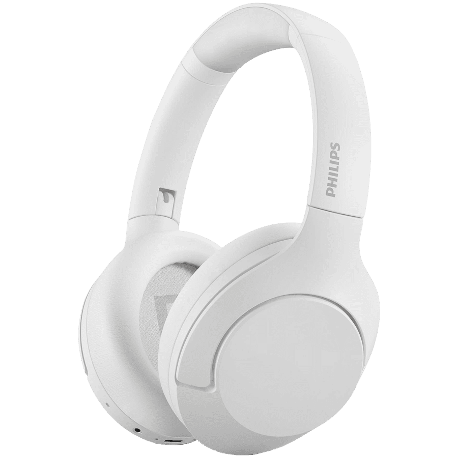 PHILIPS Wireless headphones TAH8506WT/00 - Adaptive ANC, Noise Cancelling Pro, Bluetooth MultiPoint, up to 60hrs play time, touch control, white