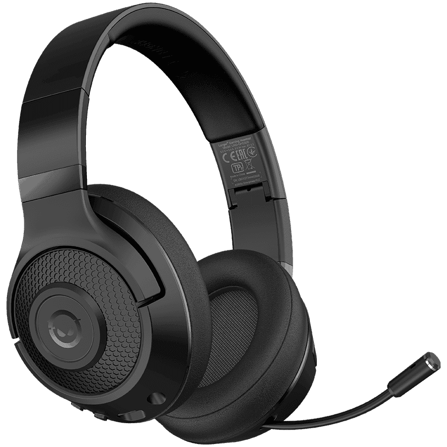 LORGAR Noah 500, Wireless Gaming headset with microphone, JL7006, BT 5.3, battery life up to 58 h (1000mAh), USB (C) charging cable (0.8m), 3.5 mm AUX cable (1.5m), size: 195*185*80mm, 0.24kg, black