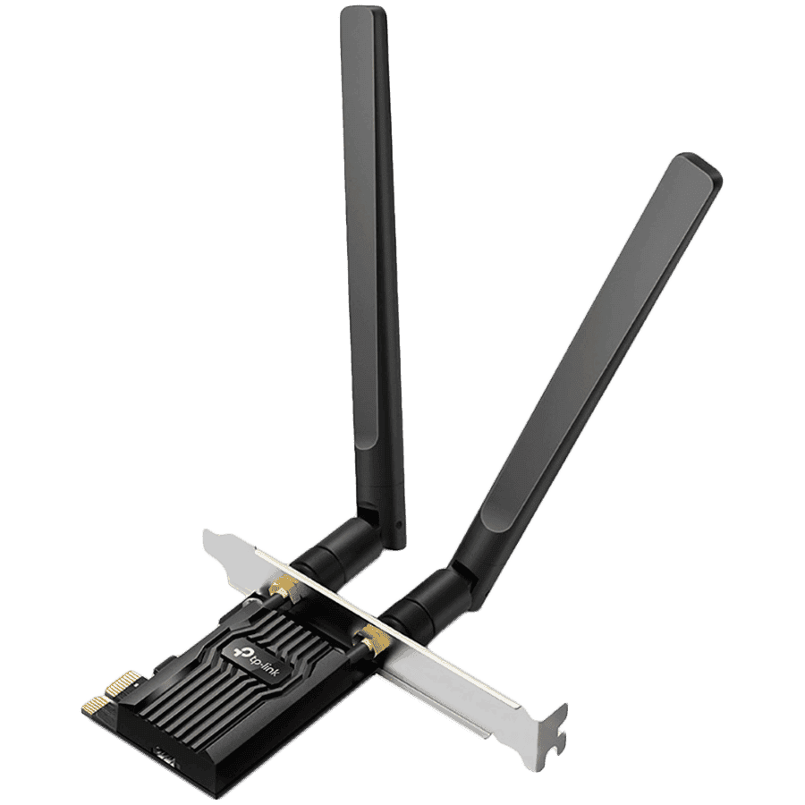 TP-Link Archer TX20E AX1800 Dual Band Wi-Fi 6 Bluetooth 5.2 PCI Express Adapter, 1201 Mbps at 5 GHz + 574 Mbps at 2.4 GHz, 2× High Gain External Antennas, MU-MIMO, OFDMA, WPA3, Bluetooth 5.2