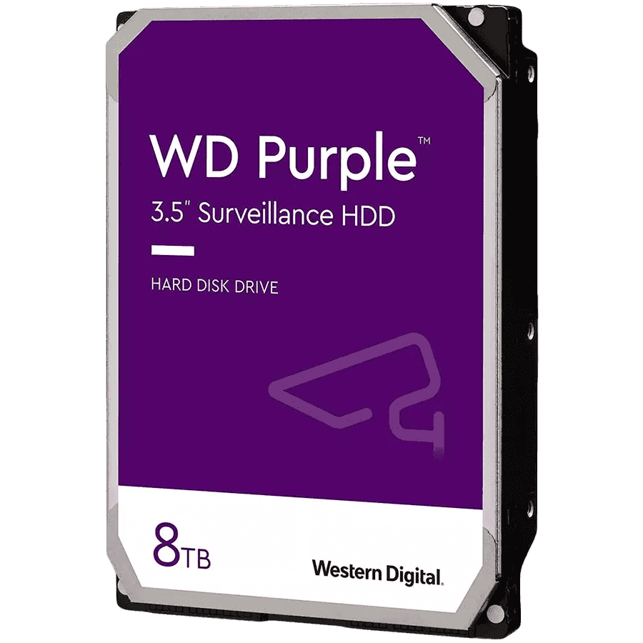 HDD Video Surveillance WD Purple 8TB CMR, 3.5'', 256MB, 5640 RPM, SATA, TBW: 180