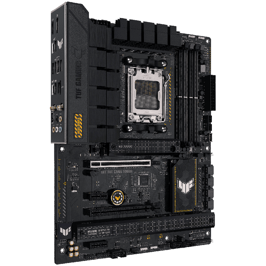 ASUS TUF GAMING B650-PLUS WIFI AM5 ATX gaming MB - AMD B650 4xDIMM DDR5 3xM.2 4xSATA PCIe 4.0 2.5Gb Ethernet WiFi 6 + Bluetooth 1xDisplayPort 1xHDMI with Aura Sync support