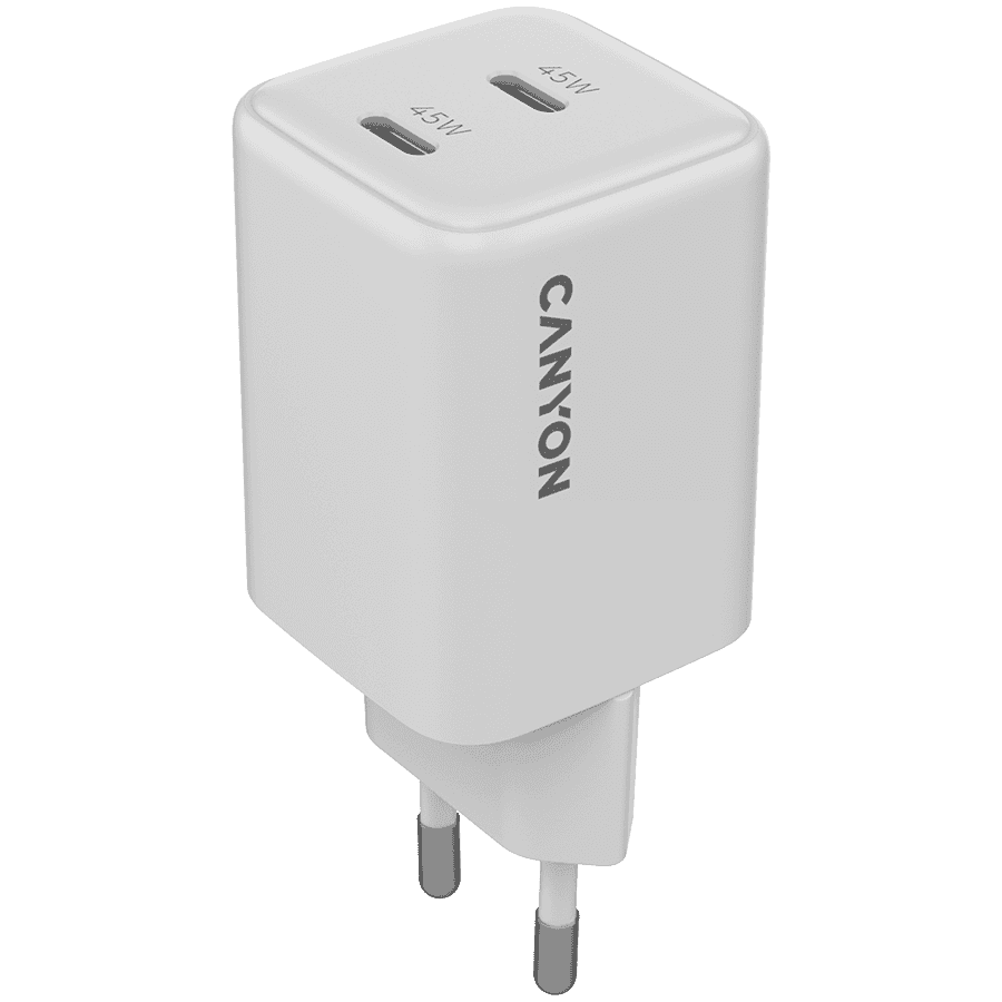 CANYON charger CU45CC GaN 45W 2xPD EU White