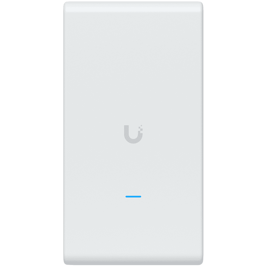 Ubiquiti U6-Mesh-Pro-EU Indoor/outdoor WiFi 6 AP with 4 spatial streams, an integrated super antenna, and a gigabit passthrough port