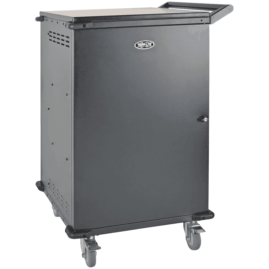 Eaton Tripplite Multi-Device Charging Cart, 36 AC Outlets, Chromebooks and Laptops, 230V, Schuko Black, 2yr warranty