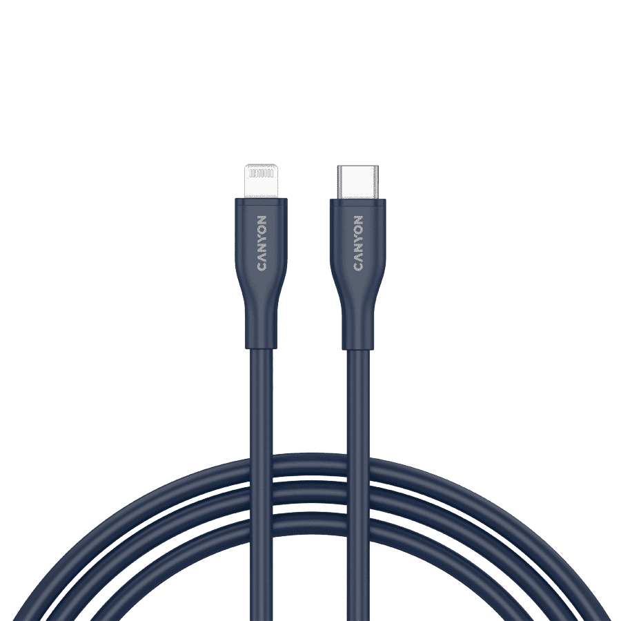 CANYON cable CLNM60 C-L 60W MFI 1m Silicon Blue