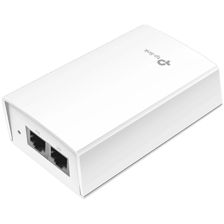 TP-Link POE4824G Omada 48V 24W Passive PoE Adapter, 1× 10/100/1000Mbps RJ45 Shielded Data IN Port, 1× 10/100/1000Mbps RJ45 Shielded Passive PoE Port, 48V passive PoE supported, Wall mount, Auto-determine the necessary power requirements