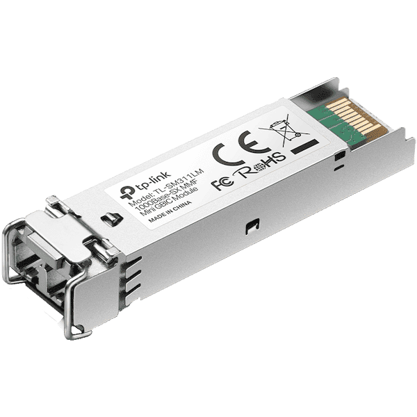 TP-Link SM311LM Omada 1000Base-SX MMF Mini GBIC Module, Multi-mode MiniGBIC module, Supports Digital Diagnostic Monitoring (DDM), Compatible with Small Form Pluggable Multi-Source Agreement (SFP-MSA), Hot-Pluggable, 850nm, 550m