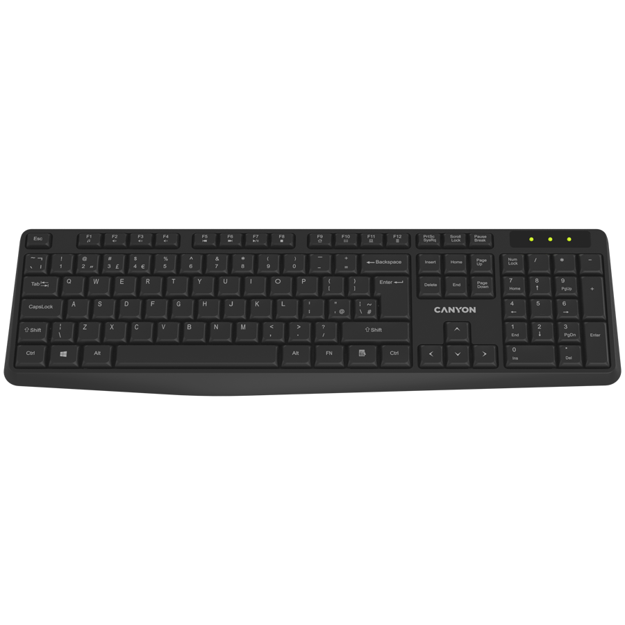 CANYON keyboard KB-W01 Wireless Black