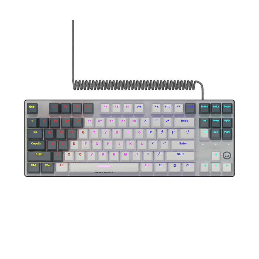 LORGAR Azar 514TKL, Wired RGB mechanical gaming keyboard, white, EN layout