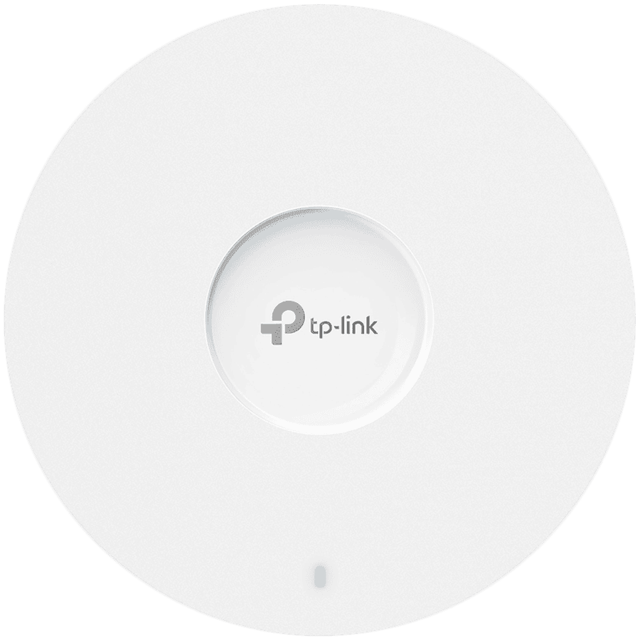 Omada  AX6000 Ceiling Mount Dual-Band Wi-Fi 6 Access Point 1×2.5G RJ45 Port 1148Mbps at  2.4 GHz + 4804 Mbps at 5 GHz 802.3at POE+ and 12V DC (Power Adapter is not included), 4×Internal Antennas,
