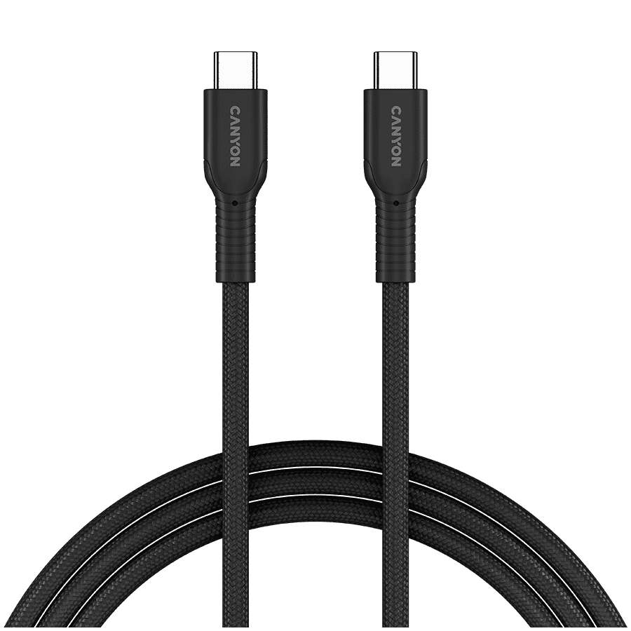 CANYON cable OnWire 60CL C-C 60W COLOR Braided 1m Black