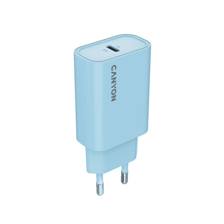 CANYON charger OnCharge 30CL Max Power 30W 1xPD EU Light Blue