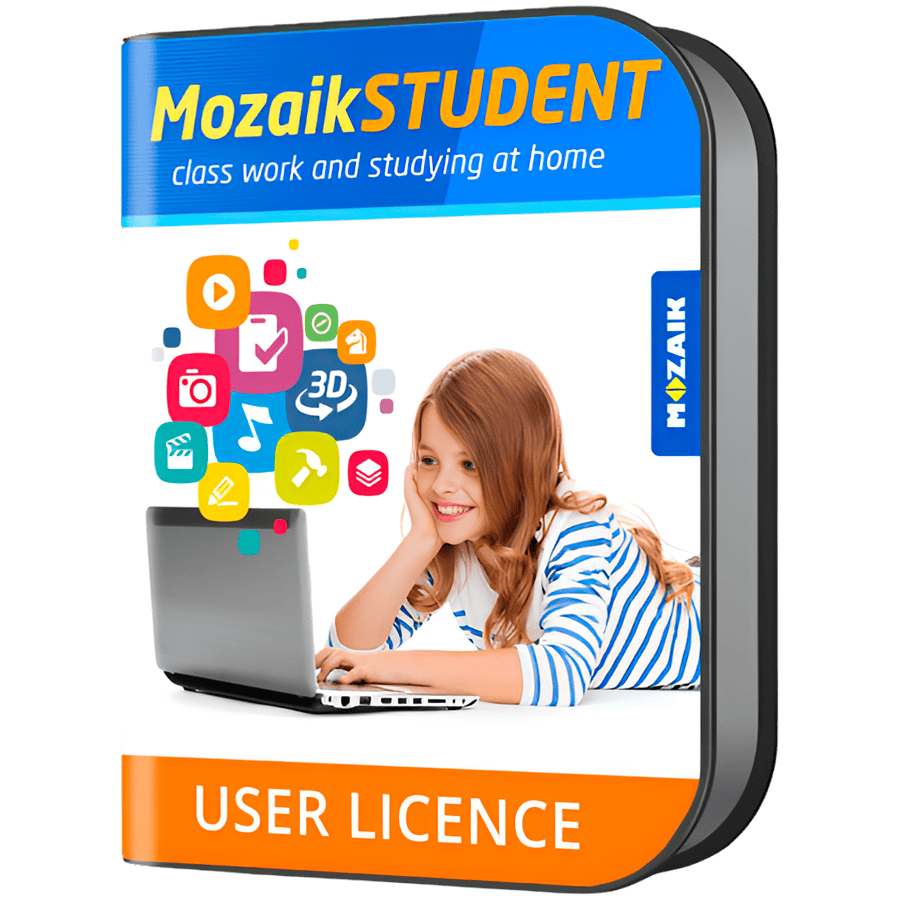 Mozaik STUDENT license for all platform, for one student, 1 year