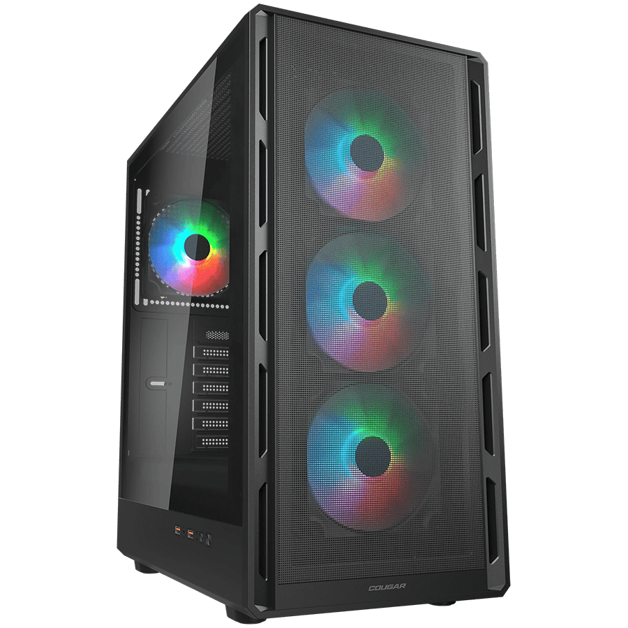 COUGAR AIRFACE PURE RGB PC Case, Mid Tower, Black