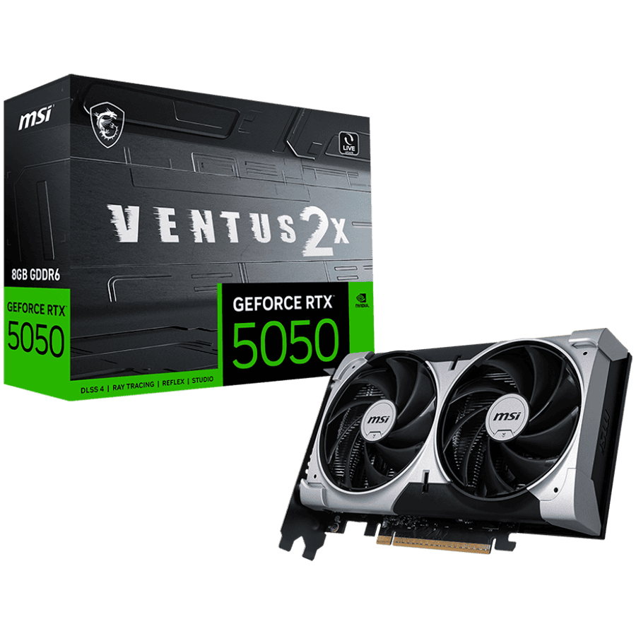 MSI GeForce RTX 5050 VENTUS 2X OC 8G Graphics Card w/ HDMI, Triple DP