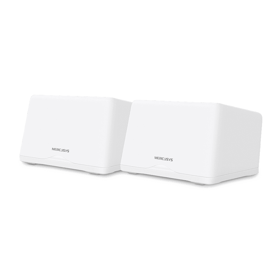 Mercusys Halo H47BE (2-Pack) BE9300 Whole Home Mesh Wi-Fi 7 System, 688 Mbps at 2.4 GHz + 2880 Mbps at 5 GHz + 5760 Mbps at 6 GHz, Internal Antennas, 3x 2.5 Gbps Port (WAN/LAN auto-sensing), MLO, 4096-QAM, OFDMA, EHT160 on 5GHz, EHT320 on 6GHz