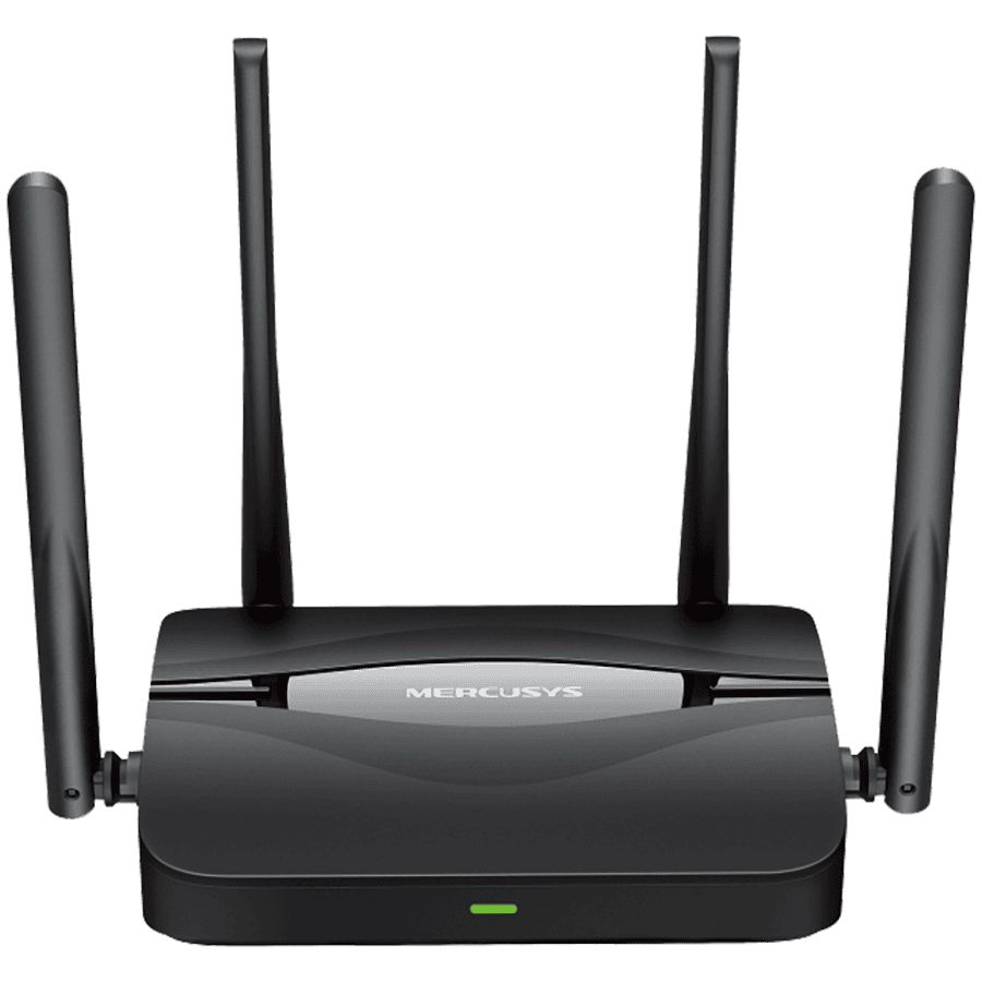 Mercusys MR25BE BE3600 Dual Band Wi-Fi 7 Router, 688 Mbps at 2.4 GHz + 2880 Mbps at 5 GHz,  4x Ext. Antennas,  3x G LAN Ports, 1x G WAN Port, MLO, 4096-QAM, OFDMA, HE160, MERCUSYS App, Router/Access Point Mode, MU-MIMO, WPA3, Guest Network