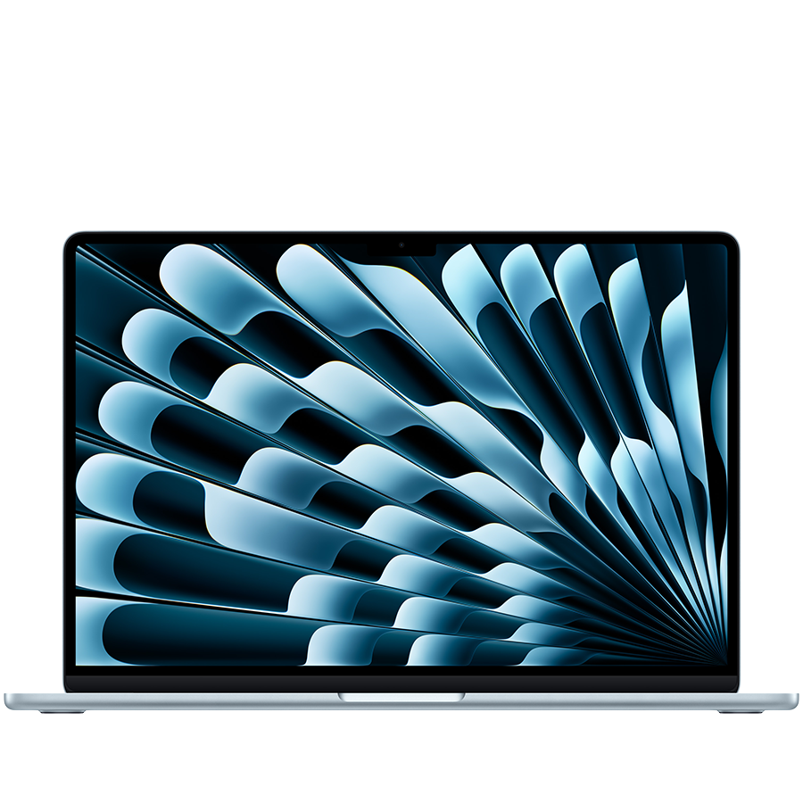 MacBook Air 15-inch,Sky Blue,Model A3448,M5 CHIP WITH 10C CPU, 10C GPU,16GB unified memory,35W Dual USB-C Power Adapter, 512GB SSD storage,Two Thunderbolt 4 Ports,Touch ID,Liquid Retina display,Force Touch Trackpad, KEYBOARD-INT