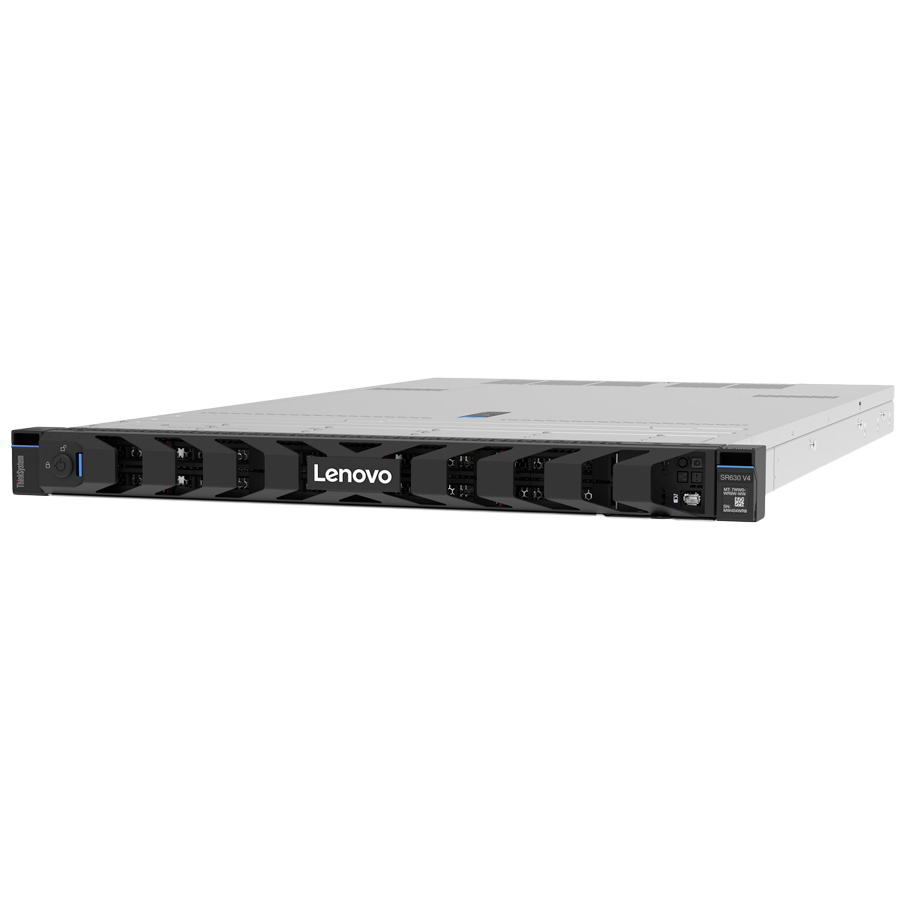 Lenovo ThinkSystem SR630 V4,1xIntel Xeon 6515P (16C 2.3GHz 150W), 1x32GB (2Rx8),RAID 940-8i 4GB Flash PCIe Gen4 12Gb Adapter, 2x1 300W, 10x2.5