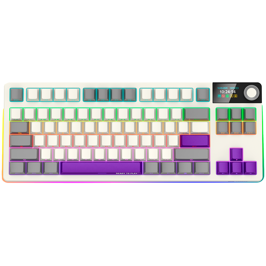 LORGAR KBP70TKLW, Wireless TKL Mechanical Gaming Keyboard Pro, Beige, EN layout