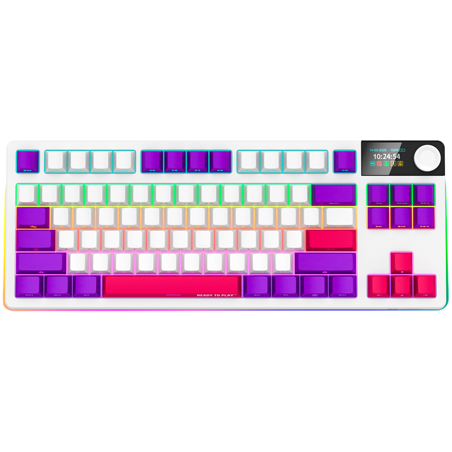 LORGAR KBP70TKLW, Wireless TKL Mechanical Gaming Keyboard Pro, White, EN layout