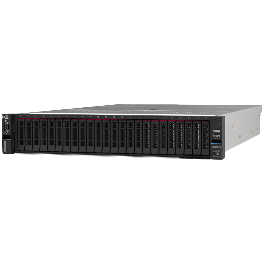 Lenovo ThinkSystem SR665 V3,8x2.5 SAS/SATA,AMD EPYC 9135 (16C 200W 3.65GHz),1x 32GB TruDDR5 6400MHz (2Rx8) RDIMM,RAID 940-8i 4GB PCIe Gen4,1x 750W Titanium HS,XCC Platinum,3yr Warranty
