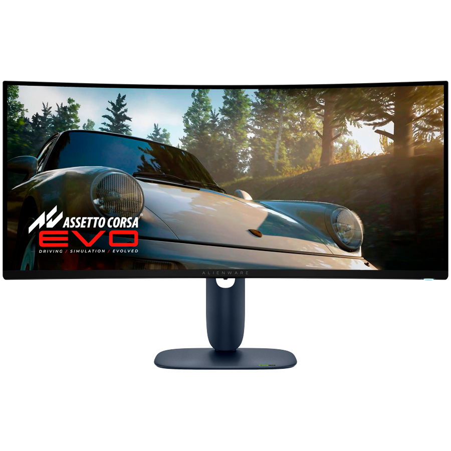 Monitor Alienware 34 Gaming AW3425DW Curved, 3440x1440, WQHD, 240Hz, QD-OLED Anti-Glare, 21:9, 1500000:1, 250/1000 cd/m2,AMD FreeSync+ VESA, 0.03ms, 178/178, DP, 2x HDMI, USB-A, USB-B, USB-C, Tilt, Swivel, Height, Slant, 3Y