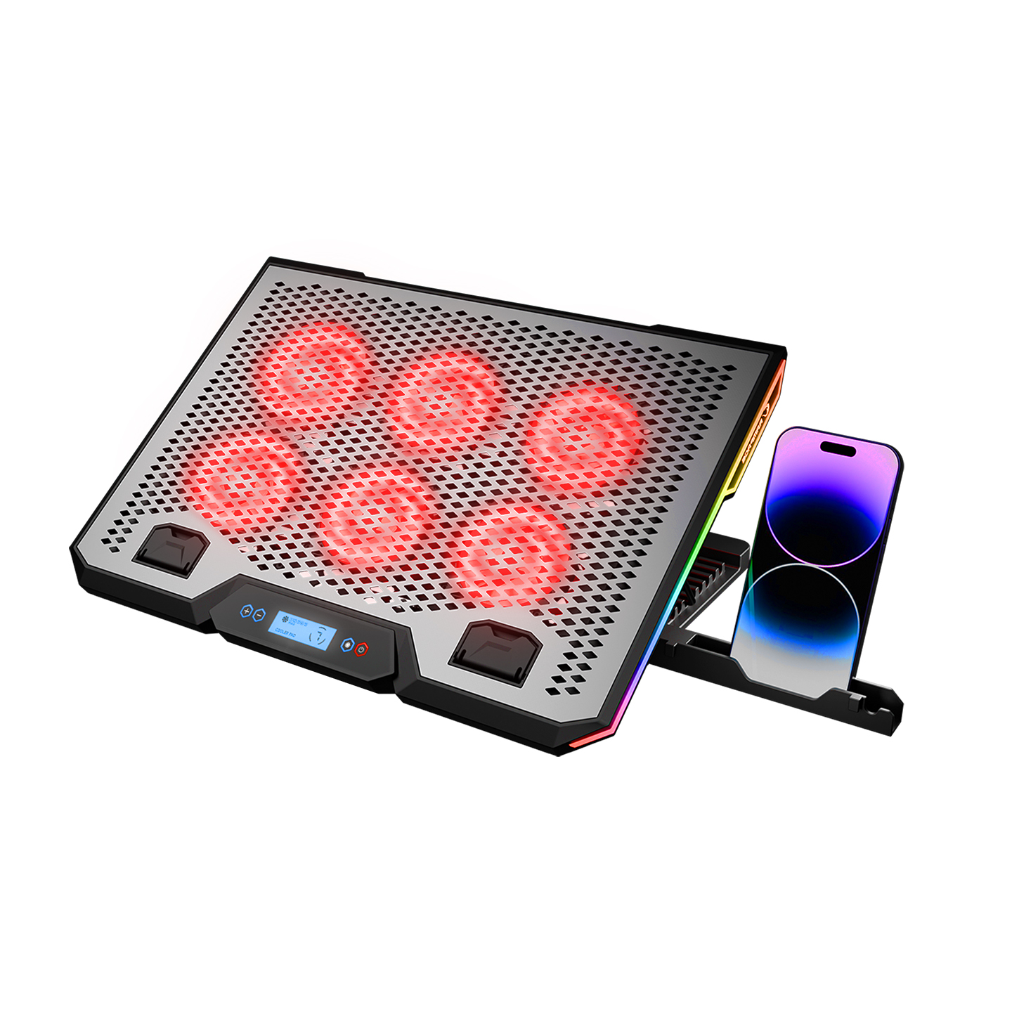 Postolje za notebook gaming Rampage BLIZZARD R7 6 FAN LCD SCREEN 2 USB SOCKET 13