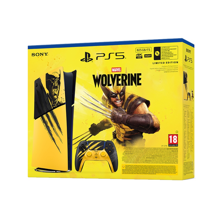 PlayStation 5 Digital Edition E chassis Marvel’s Wolverine Battle Yellow Limited Edition + VCH 1000056883 (825GB) 