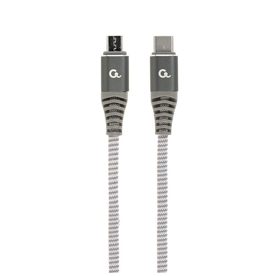 USB 2.0 kabl Premium cotton braided USB Type-C to micro-USB charging & data cable, 1.5 m, CC-USB2B-CMMBM-1.5M